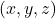 (x,y,z)