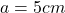 a = 5cm
