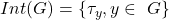Int(G) = \{ \tau_y, y \in\ G \}