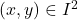 (x,y)\in I^2