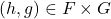 (h,g) \in F \times G