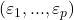 (\varepsilon_1,...,\varepsilon_p)