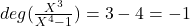 deg(\frac{X^3}{X^4-1})= 3-4 = -1