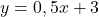 y=0,5x + 3
