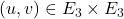 (u,v) \in E_3 \times E_3