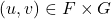 (u,v) \in F \times G