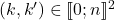 (k,k')\in\mathsbb[\![0;n]\!]^2}