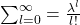 \sum_{l = 0}^{\infty} = \frac{\lambda^l}{l!}