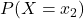 P(X=x_2)