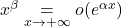 x^\beta \underset{x\to +\infty}{=}o(e^{\alpha x})