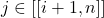 j\in [[i+1,n\rrbracket]]