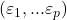 (\varepsilon_1,...\varepsilon_p)