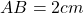 AB = 2 cm