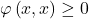 \varphi \left( x, x \right) \ge 0