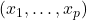 (x_1,\dots,x_p)