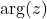 \arg(z)