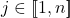 j\in [\![ 1,n ]\!]