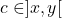 c\in ]x,y[