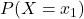 P(X=x_1)