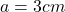 a = 3cm