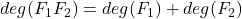deg(F_1F_2) = deg(F_1) + deg(F_2)