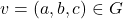 v=(a,b,c) \in G