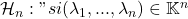 \mathcal{H}_n : " si (\lambda_1,...,\lambda_n) \in \mathbb{K}^n
