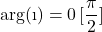 \arg(\i)=0\,[\dfrac{\pi}{2}]