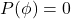 P(\phi)=0
