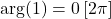 \arg(1)=0\,[2\pi]