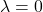 \lambda=0