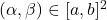 (\alpha,\beta)\in[a,b]^2