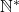 \mathbb{N}^*