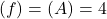 \tr(f)=\tr(A)=4