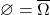 \varnothing = \overline{\Omega}