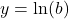 y=\ln(b)