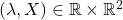 \left( \lambda , X \right) \in \mathbb{R} \times \mathbb{R}^2