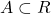 \mathscr{A} \subset \mathscr{R}