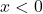 x<0