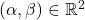 (\alpha,\beta)\in\mathbb{R}^2