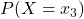 P(X=x_3)