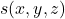 s(x,y,z)