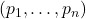 \left( p_1, \dotsc, p_n \right)