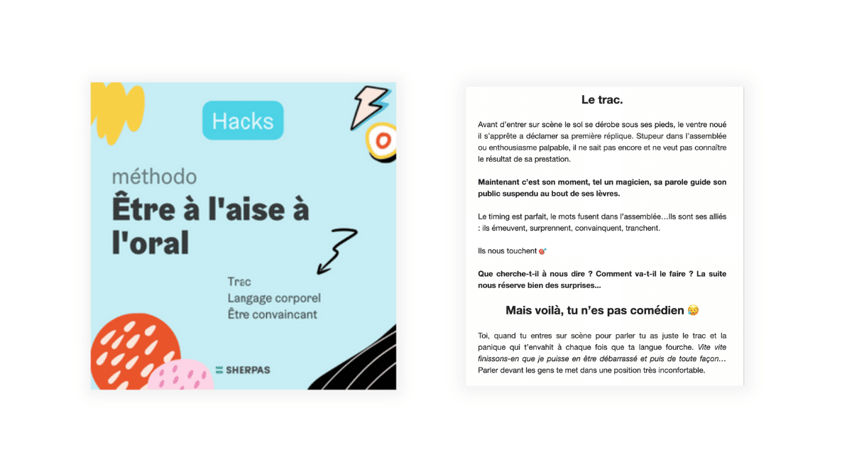 b. Hacks être à l'aise à l'oral - Extrait XX