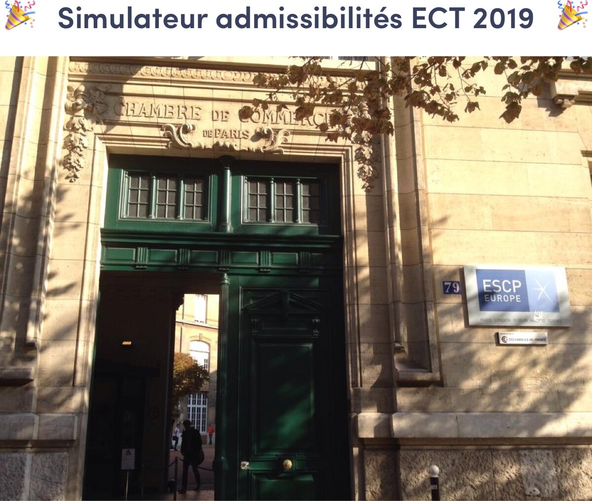 Concours BCE et Ecricome – voie ECT : simule ta moyenne 
