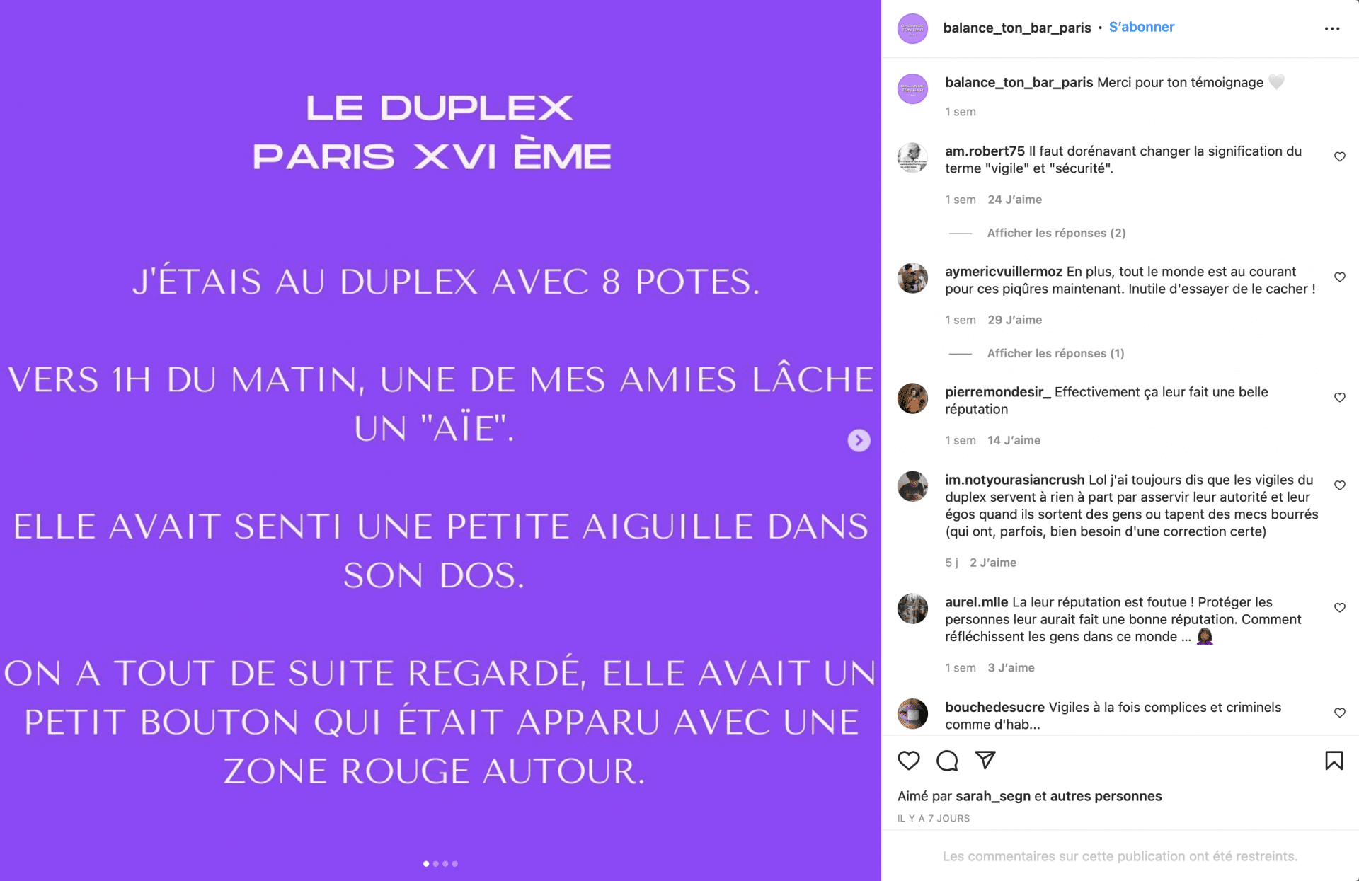 témoignage agression a la seringue
