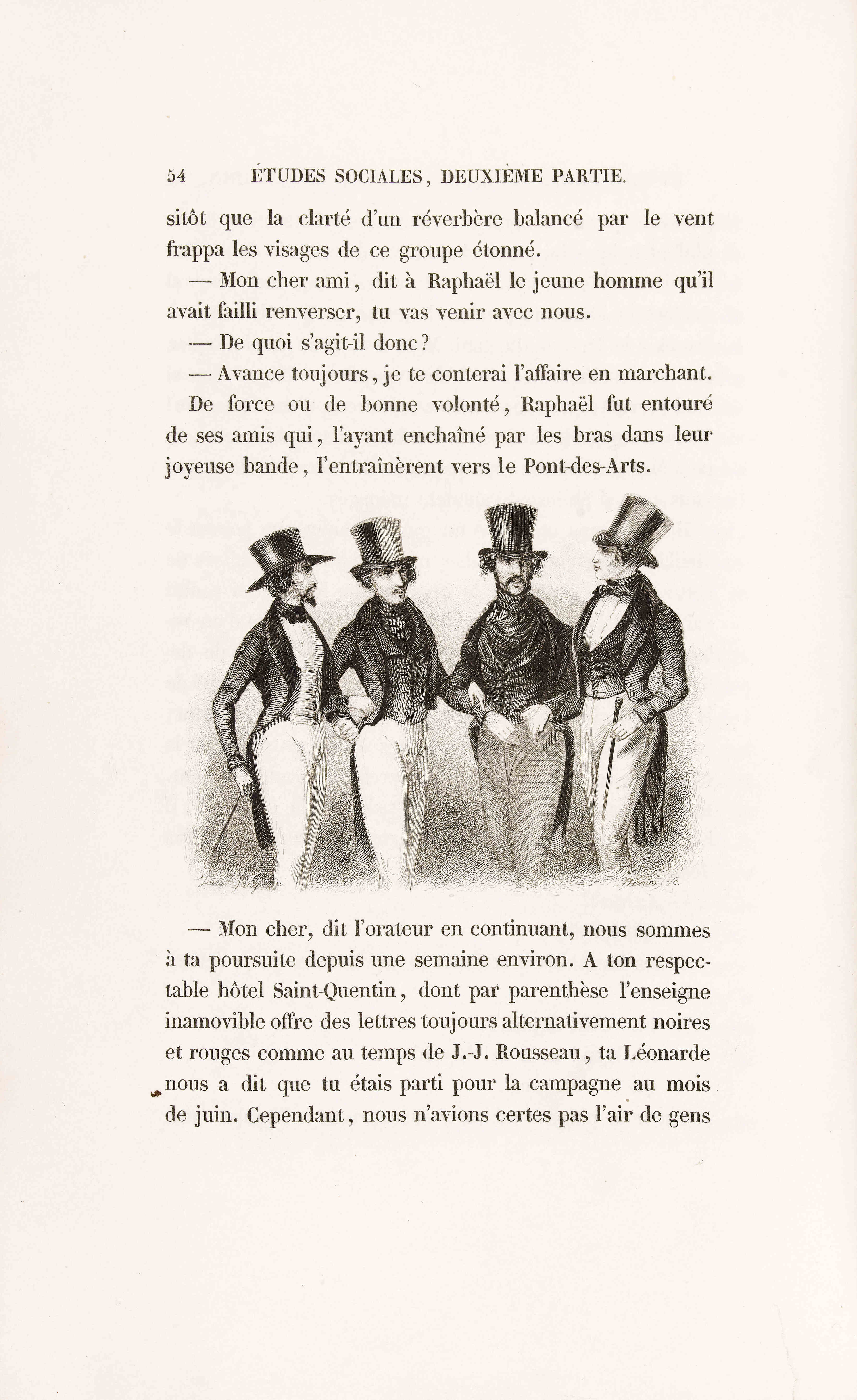 [Raphaël de Valentin entouré de ses amis]