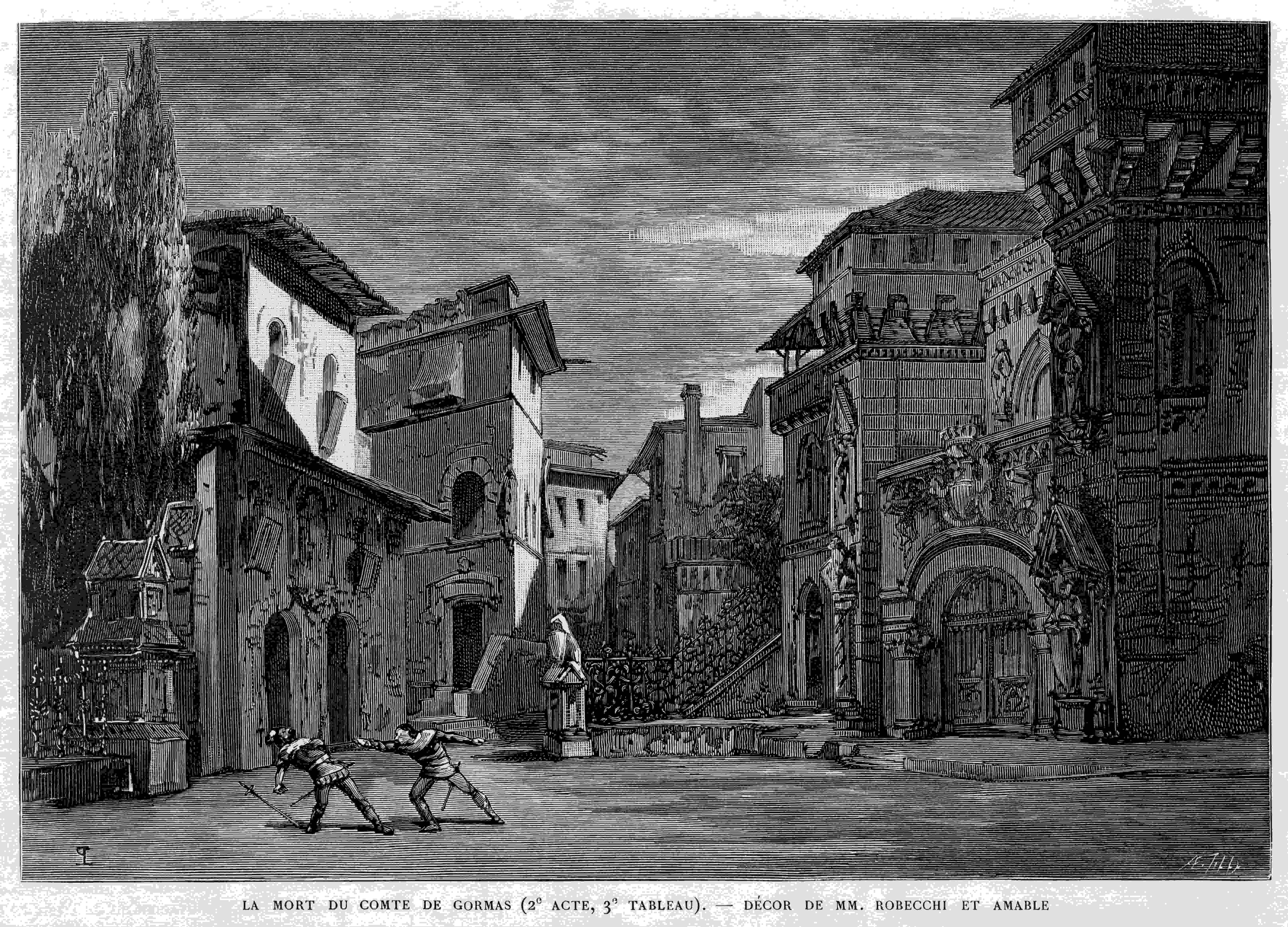 La mort du comte de Gormas à l'acte II