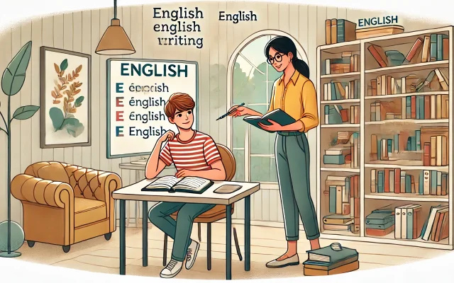 Image d'un étudiant et de sa prof d'anglais à domicile