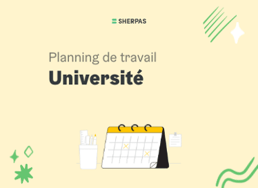 Planning de travail Université